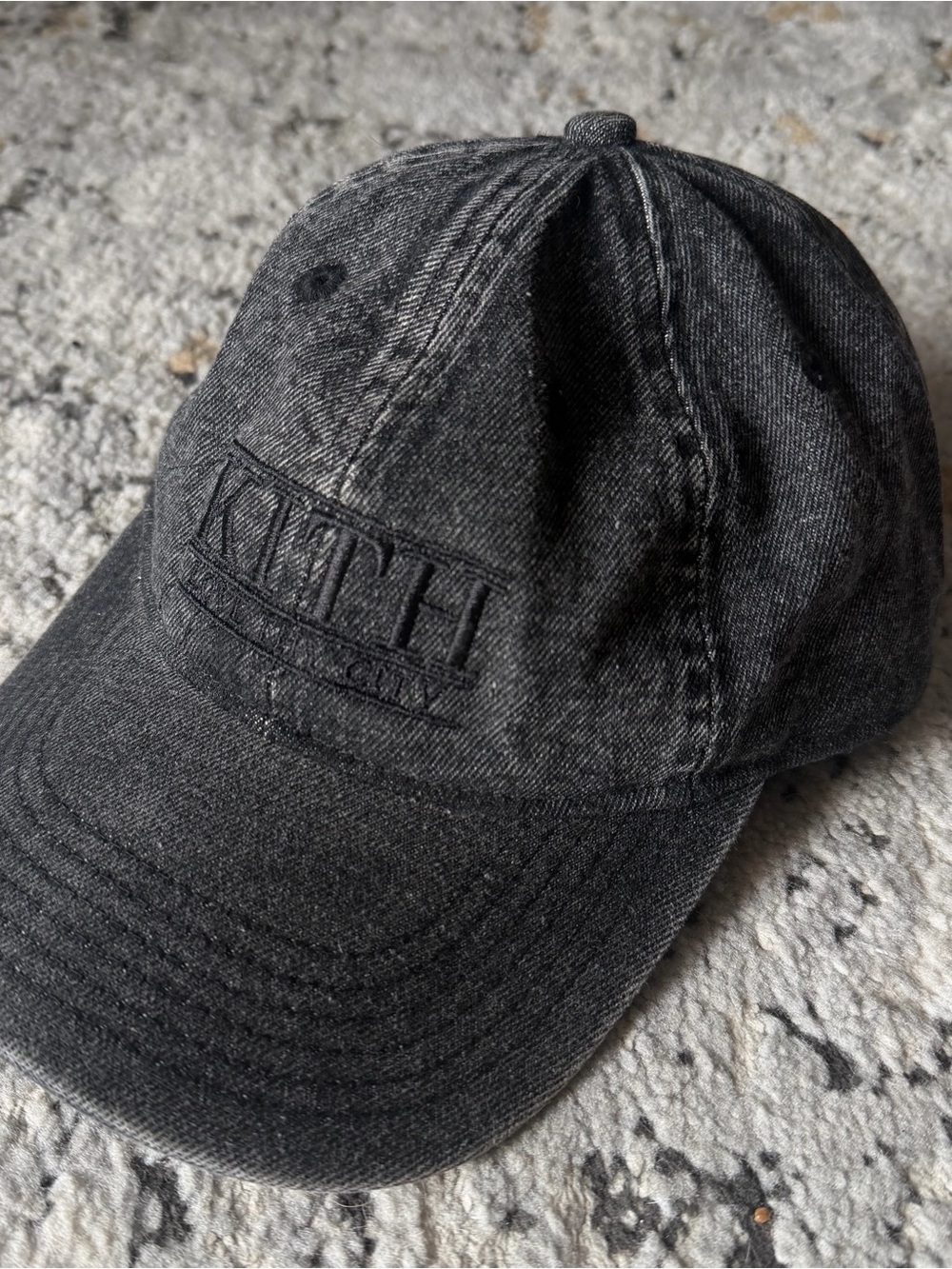 Kith Washed Black Denim Baseball Cap